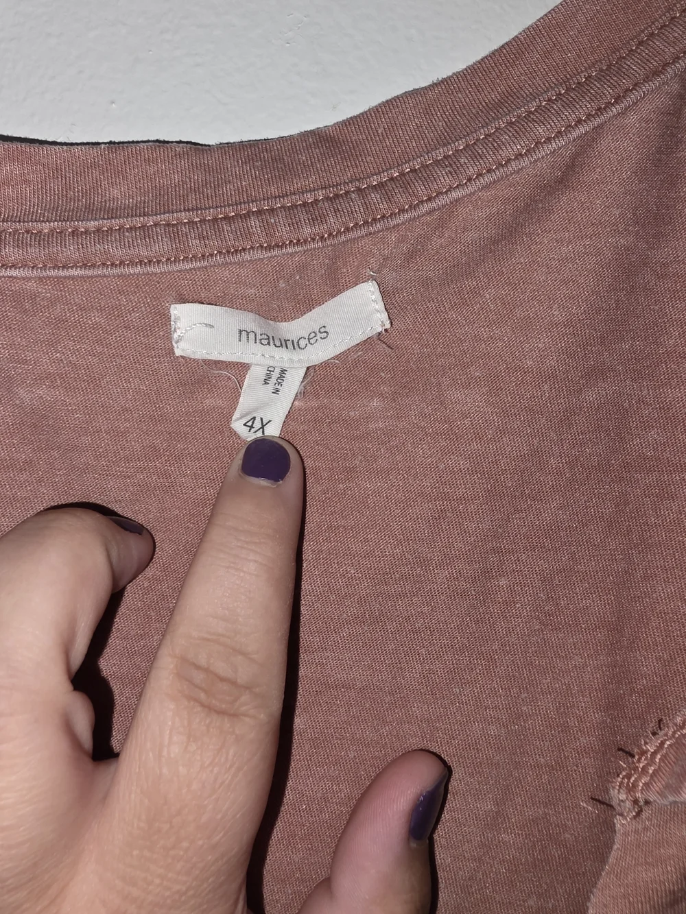 Maurices Rose-Mauve Short Sleeve Tee - Picture 3 of 3